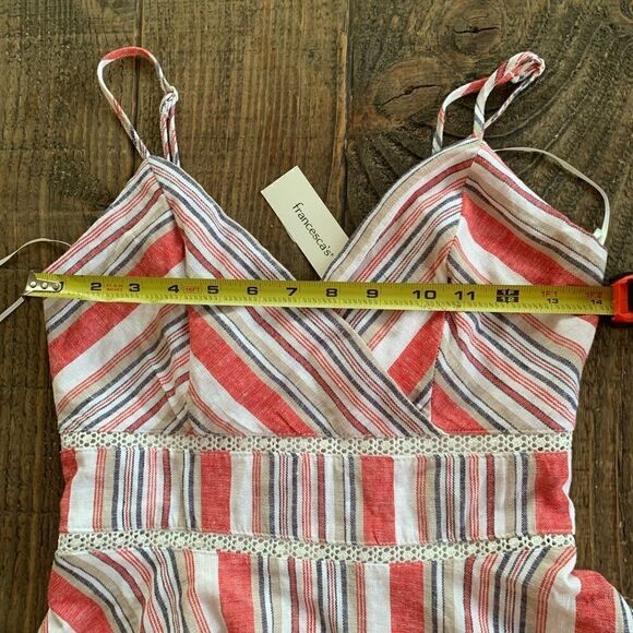 Franchesca’s Blue Rain XXS striped Dress NWT! - Picture 7 of 8